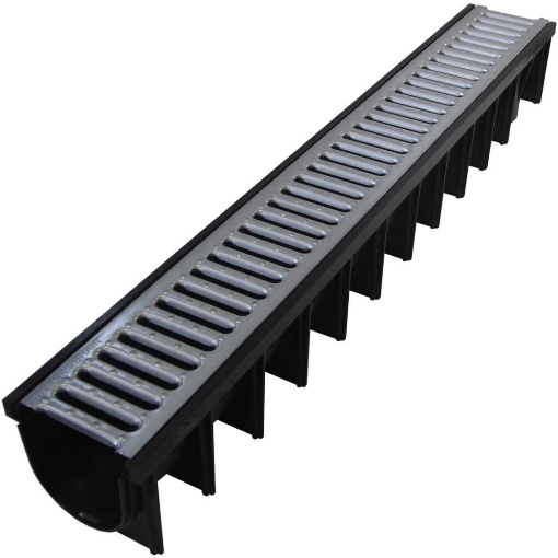 Picture of Galvansised Grating & Channel Drainage - 1m x 84mm A15