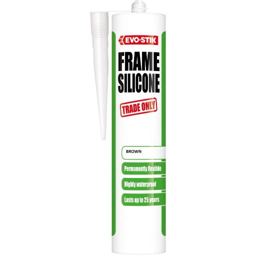 Picture of Bostik Evo-Stik Silicone Frame Sealant Brown  Cartridge