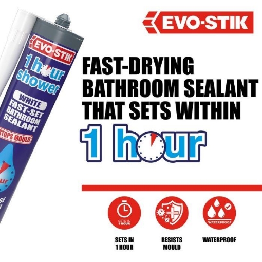 Picture of Bostik 1 Hour Shower Sealant White 310ml