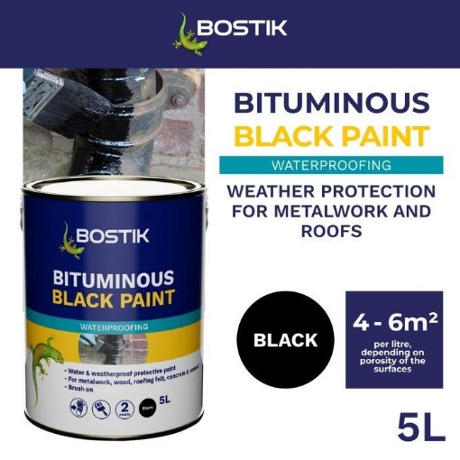 Picture of Bostik Waterproof Black Paint 5Ltr