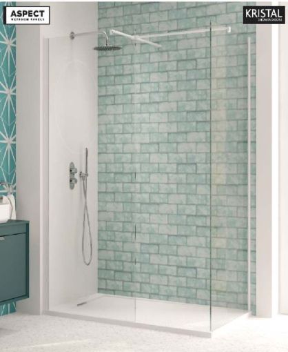 Picture of Aspect 1200mm Wetroom Panel - Matt White