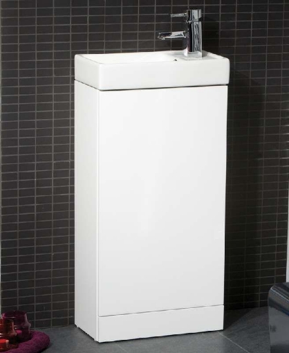 Picture of Basle Gloss White 40cm Vanity Unit