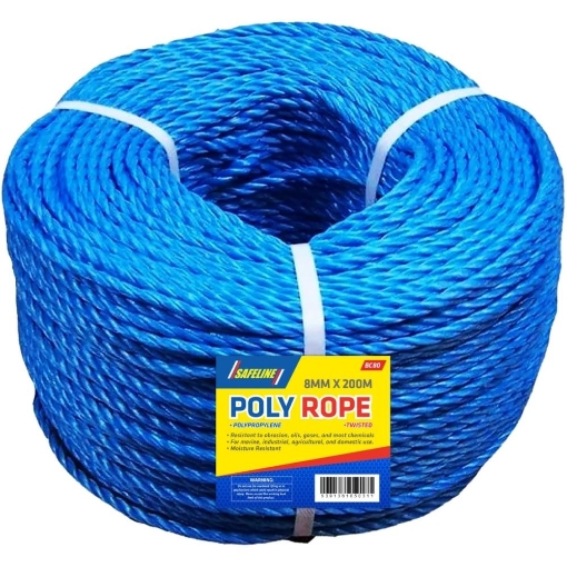 Picture of Polyprop Blue Rope 8.0mm x 200mtr 
