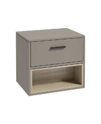 Picture of Malmo 60cm Countertop Basin Khaki Matt-Matt Black Handle