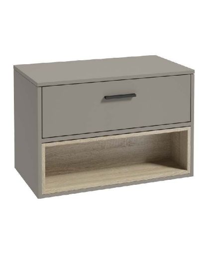 Picture of Malmo 80cm Countertop Basin Khaki Matt - Matt Black Handle