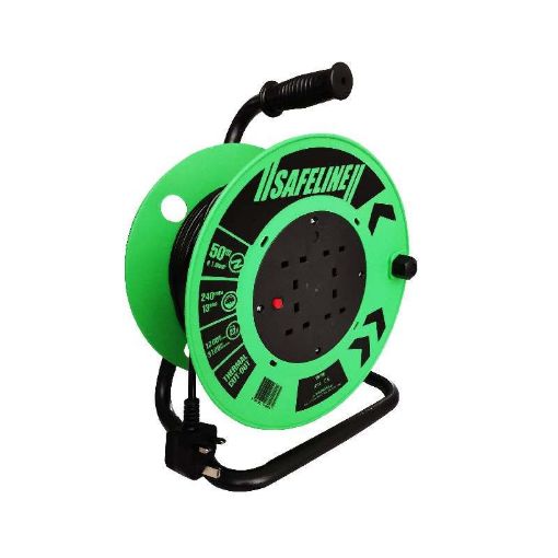 Picture of Safeline 50Mt X 240V X 13A  1.0 Sq Cable Reel
