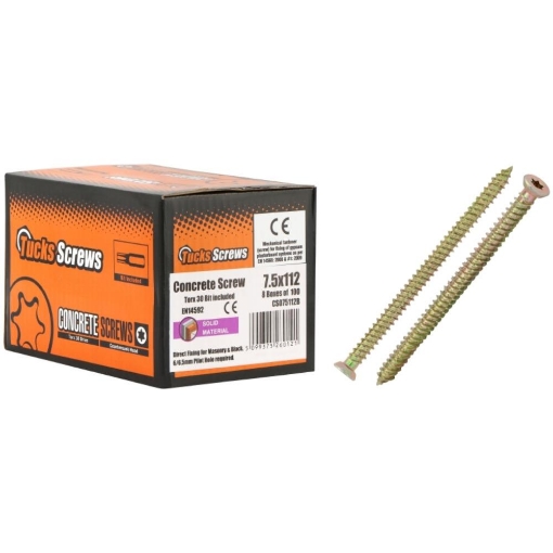 Picture of Concrete Screw 7.5x62mm Box 100 6mm Pilot