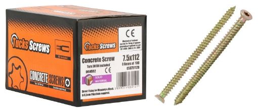 Picture of Concrete Screw 7.5x102mm Box 100 6mm Pilot