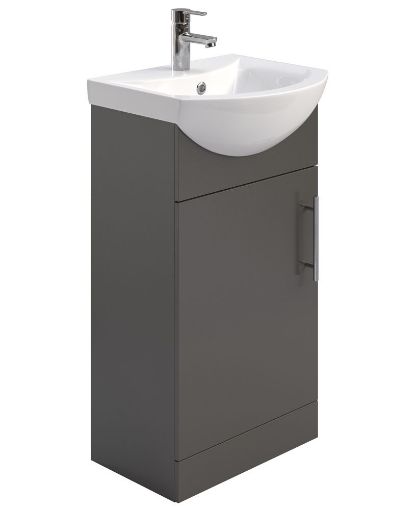 Picture of Belmont Gloss Grey 45cm Vanity Unit