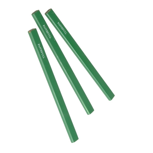 Picture of Faithfull Carpenters Pencils (3) Green - Hard