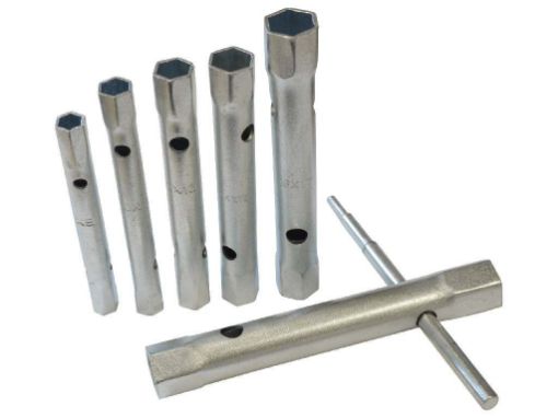 Picture of Faithfull Box Spanner Set 6Pc 8-19mm + Tommy Bar