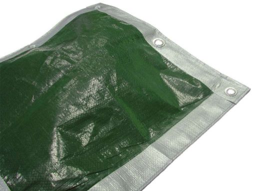 Picture of Faithfull 12Ft X 9Ft Tarpaulin Green & Silver  