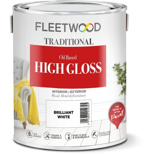 Picture of Fleetwood Oil Based High Gloss 2.5L Brilliant White