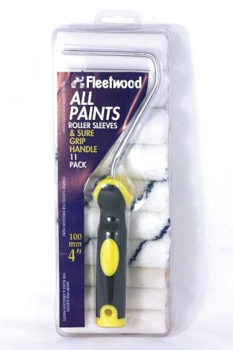 Picture of Fleetwood 4"All Paint Roller Set with 10 Sleeves