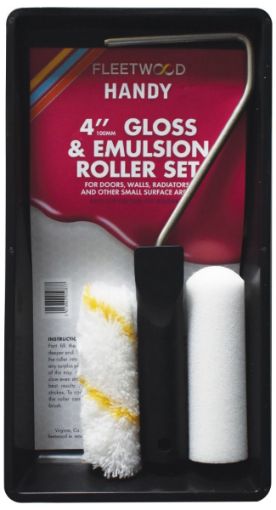 Picture of Fleetwood 4" Gloss & Emul Roller Set W 2 Spare Sleeves