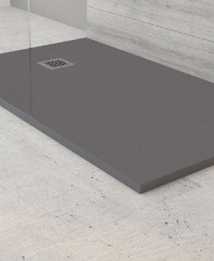 Picture of Slate Anthracite 1400x800mm Rectangular Shower Tray & Waste