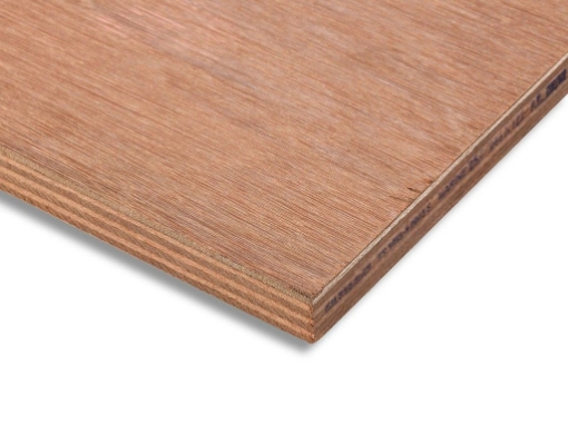 Picture of Plywood Malaysian WBP Hardwood Throughout 8 x 4 x 12mm, 314/2 Class 3 (For External Use All Edges Must Be Sealed With An Oil Based Sealant)