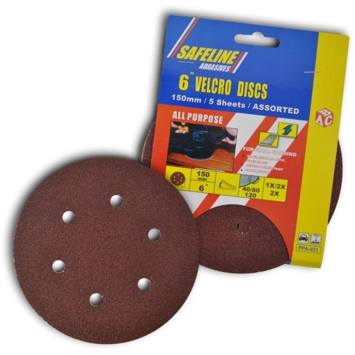 Picture of Safeline 125mm Velcro Discs Coarse (pack of 5)