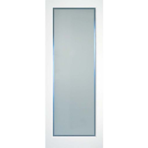 Picture of B&G Kenmore White Primed Etch Glass Clear Border 78x30