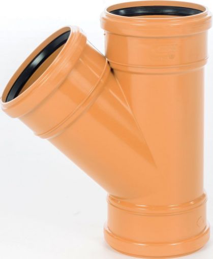 Picture of Sewer Y Branches 110mm (4") 45° 3 Collar - D6003