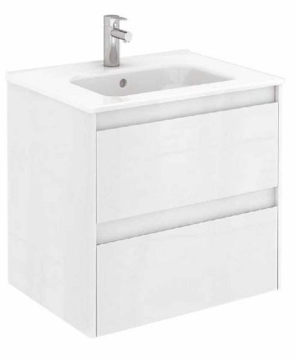 Picture of Dijon Gloss White 60cm Vanity Unit