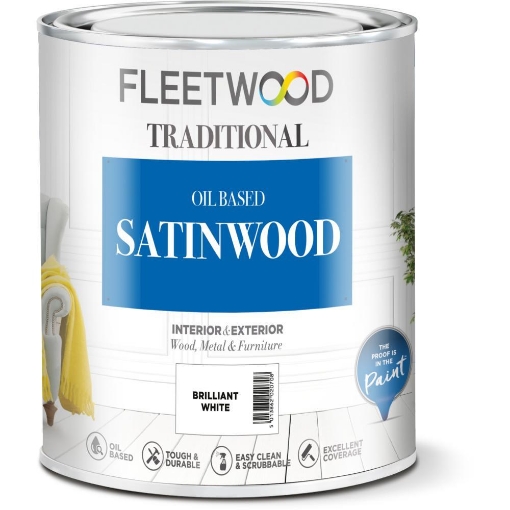Picture of Fleetwood Oil Based Satinwood 5L Brilliant White