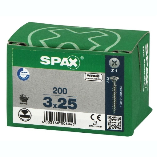 Picture of Spax Silver Csk 3.0x25 200
