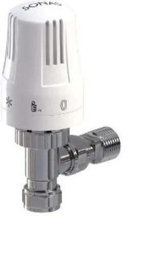 Picture of Angled Thermostatic Valve and Lockshield Set