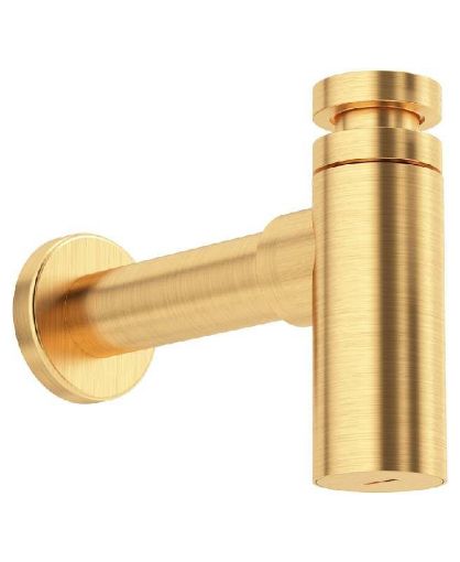 Picture of Sync Brass Minimalist Bottle Trap Brushed Gold