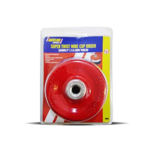 Picture of Safeline 3"  M14 X 2.0 Crimped Cup Wire Brush 41/2 Grinder