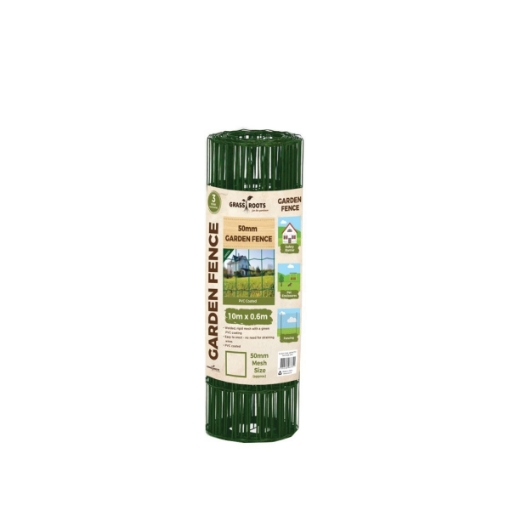 Picture of Grass Roots Garden Fence Green 50mm Mesh 0.6m x 10mtr Roll