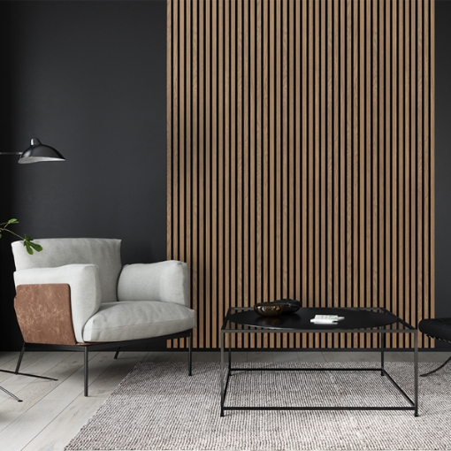 Picture of Fibrotech Basic Acoustic Panel 2.44mtr x 605 x 22mm Oiled Oak