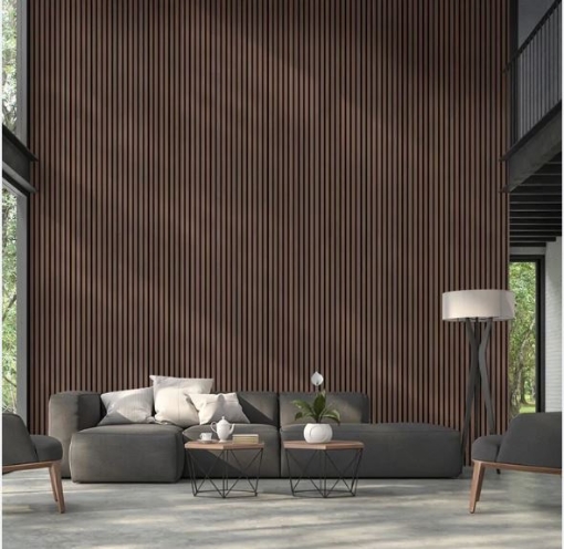 Picture of Fibrotech Basic Acoustic Panel 2.44mtr x 605 x 22mm Walnut
