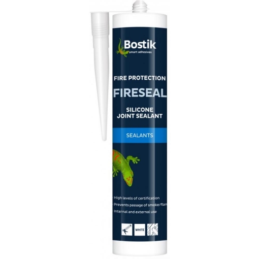 Picture of Bostik Fireseal Silicone Sealant White 300ml Cartridge   