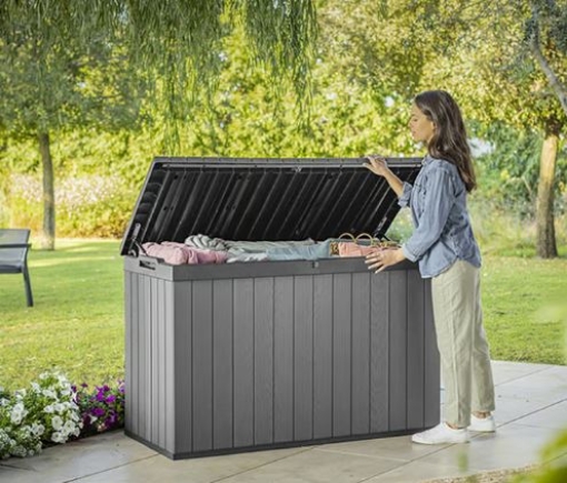 Picture of Keter Darwin 662L Evotech Wood Effect Garden Storage Box - Green