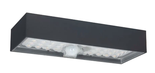 Picture of Luceco Decorative Solar Brick Light 6W 900Lm 3000K Ip65 With Pir - Slate Grey