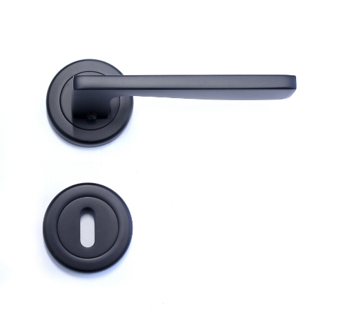Picture of Sonnato Genoa Matt Black Lockset Incl Handles Lock & 3 Hinges