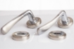 Picture of Sonnato Florence Satin Chrome Lockset Incl Handles, Lock & 3 Hinges