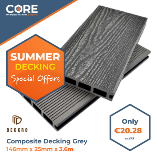 Deckro Composite Decking Grey 12 x 12 Offer Summer 2026 