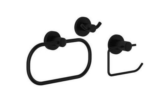 Picture of Malmo Black 3 Pce Set (Roll, Ring & Hook) 