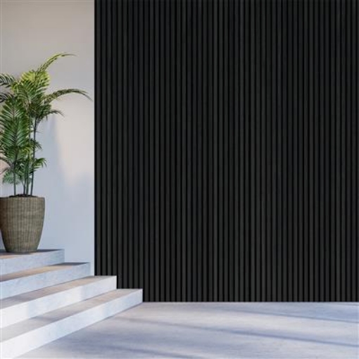 Picture of Fibrotech Proff Acoustic Panel 605mm x 22mm x 3mtr Black Oak