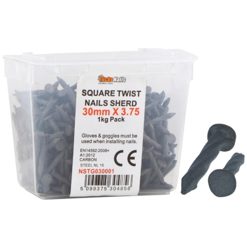 Picture of Square Twisted Bat Nails Sherd 30mm x 3.75mm x 1Kg