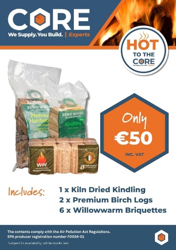 Picture of Winter 2026/2027 Fuel Bundle 1- Includes 6 x Willowarm Briquettes 2 x 18ltr Dinky Bag Logs, 1 x 2.5kg Kiln Dried Kindlling