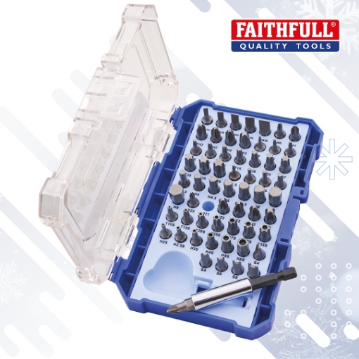Picture of Faithfull 61 Piece Chrome Vanadium Security Bit Set